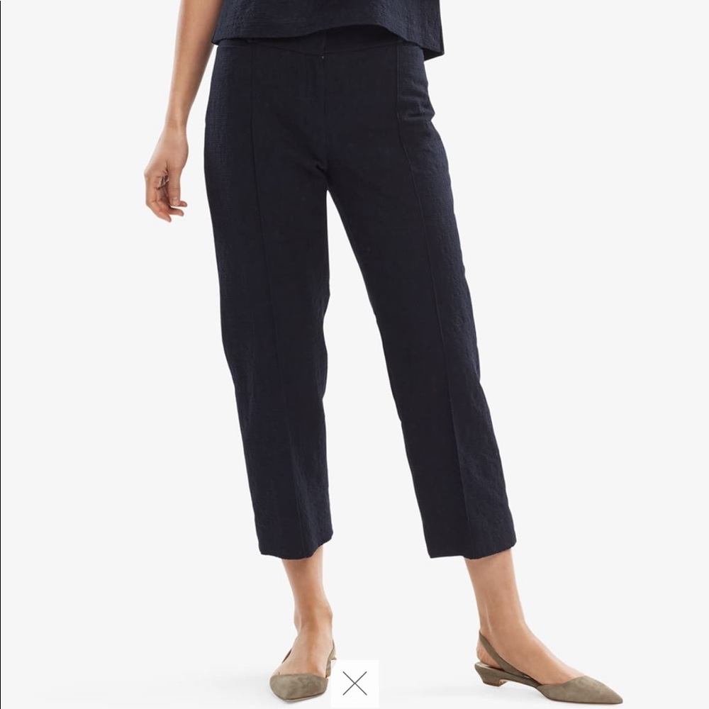 MM LaFleur Navy Chester Pant—Cotton Jacquard